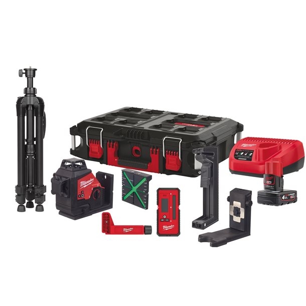 M12™ 3PLKIT-401P 360° ΠΡΑΣΙΝΟ LASER 3ΩΝ ΕΠΙΠΕΔΩΝ ΣΕ ΚΙΤ ΜΕ ΕΞΑΡΤΗΜΑΤΑ