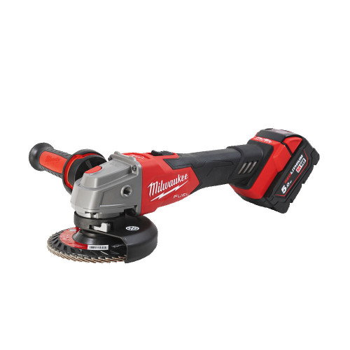 M18 FUEL™ FSAG125XB-502X ΓΩΝΙΑΚΟΣ ΤΡΟΧΟΣ Ø 125 MM ΥΨΗΛΗΣ ΑΠΟΔΟΣΗΣ ΜΕ ΣΥΡΟΜΕΝΟ ΔΙΑΚΟΠΤΗ ΚΑΙ ΦΡΕΝΟ