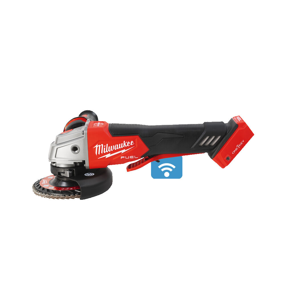 M18 FUEL™ ONE-KEY™ ONEFSAG125XPDB-0X ΓΩΝΙΑΚΟΣ ΤΡΟΧΟΣ Ø 125 MM ΥΨΗΛΗΣ ΑΠΟΔΟΣΗΣ ΜΕ ΔΙΑΚΟΠΤΗ ΤΥΠΟΥ ΣΚΑΝΔΑΛΗΣ ΚΑΙ ΦΡΕΝΟ