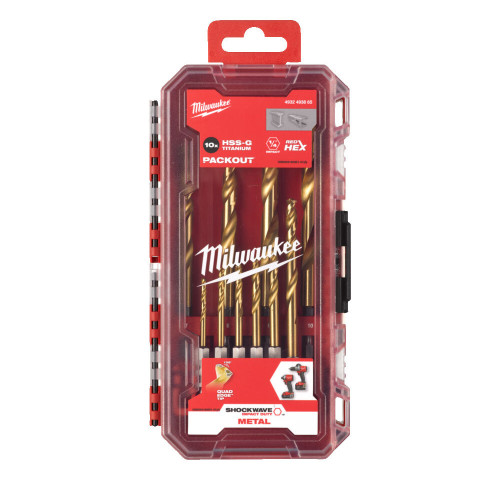 SET RED HEX – SHOCKWAVE™ HSS-TiN ΤΡΥΠΑΝΙ ΜΕΤΑΛΛΟΥ 10 ΤΕΜ